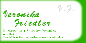 veronika friedler business card